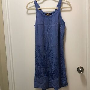 Blue Scoop Neck Sleeveless Sundress/beach cover